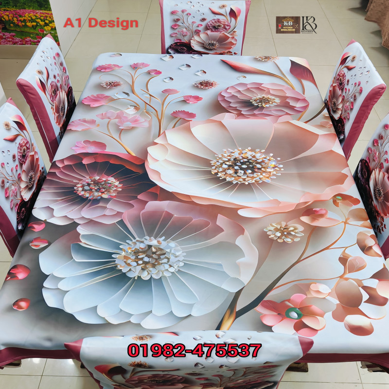 A1 Stylish 3D Chair 6p + Table Cover
