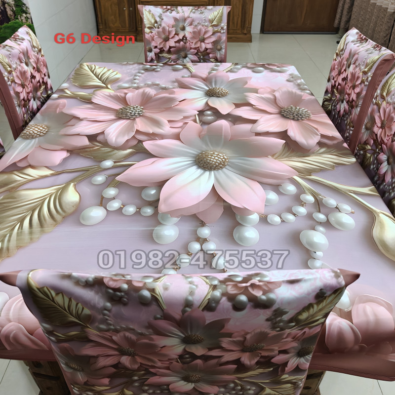 G6 Stylish 3D Chair 6p + Table Cover