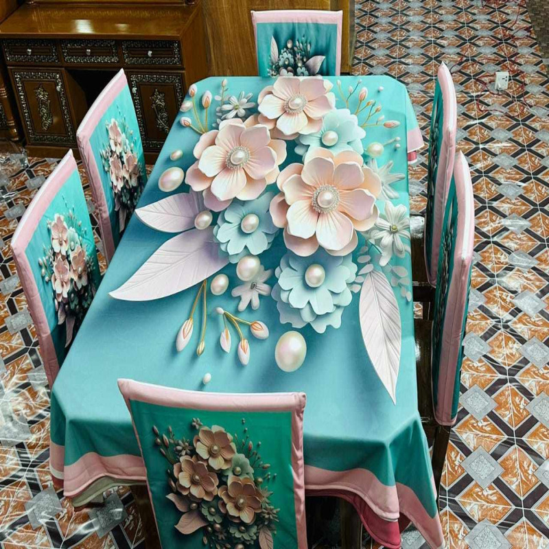 i8 Stylish 3D Chair + Table Cover 6p 1p