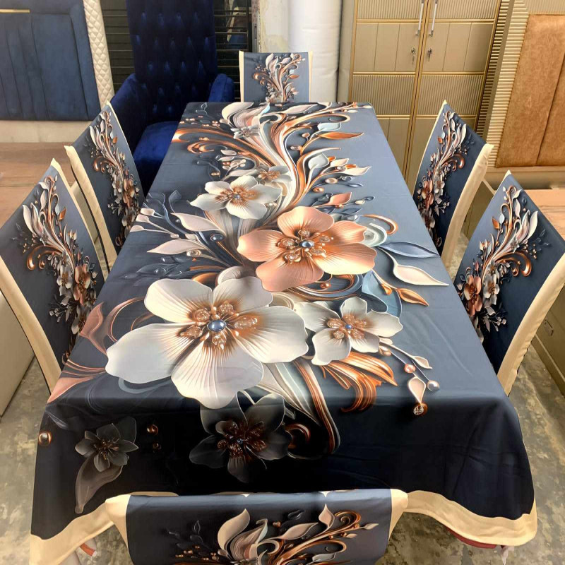 K10 Stylish 3D Chair + Table Cover 6p 1p